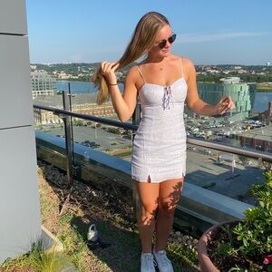 Verge girl purple leopard dress